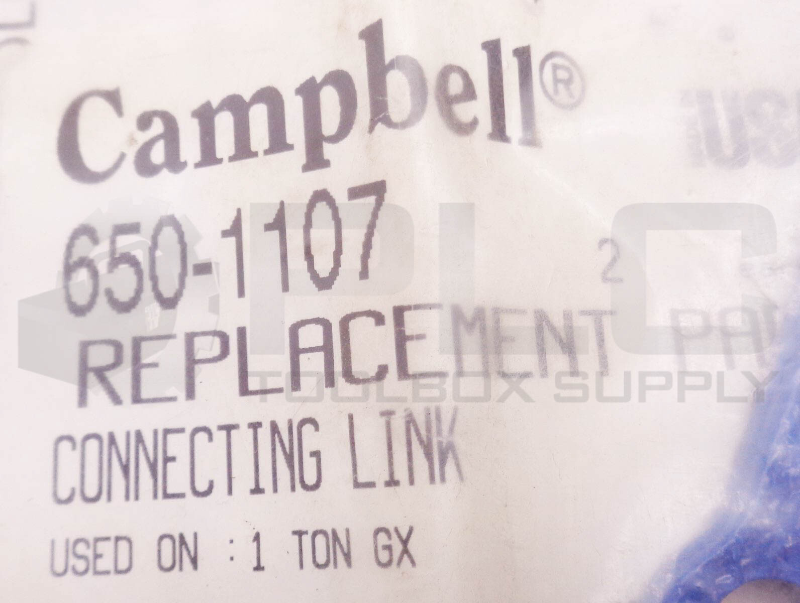 SEALED NEW CAMPBELL 650-1107 CONNECTING LINK REPLACEMENT PART 1 TON GX 1107