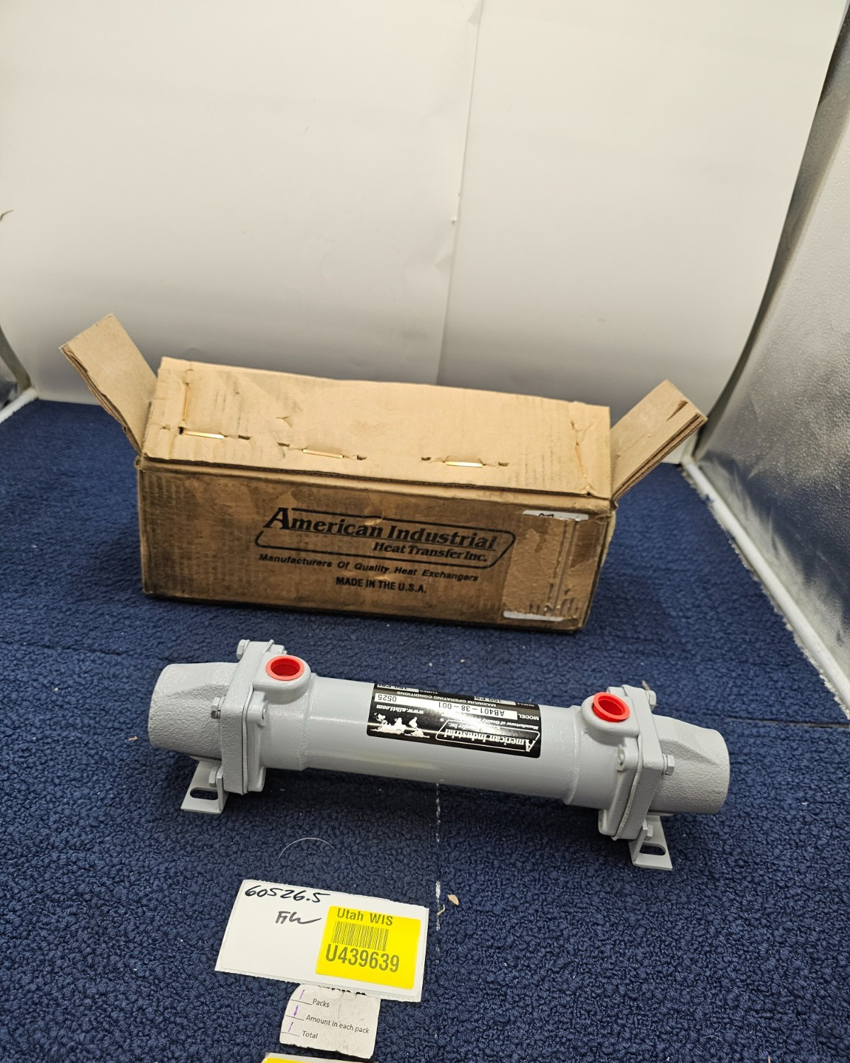 American Industrial AB-401-38-001 Heat Exchanger 150PSI Shell 300F Temp 150PSI