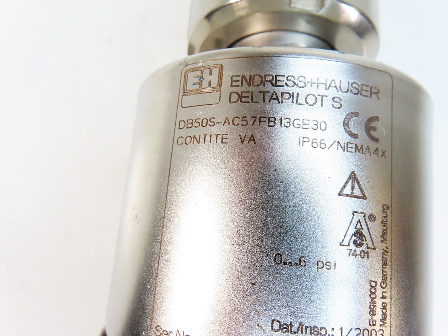 Endress Hauser DB50S-AC57FB13GE30 FHB 20 Deltapilot S 0-6psi NEW NO BOX