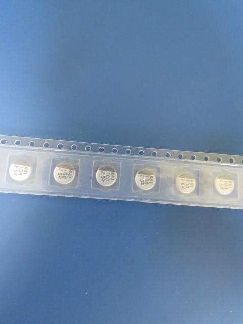 NIC NACZ101M25V6.3X8TR13F Qty of 370 per Lot CAPACITOR ALUMINUM ELECTROLYTIC