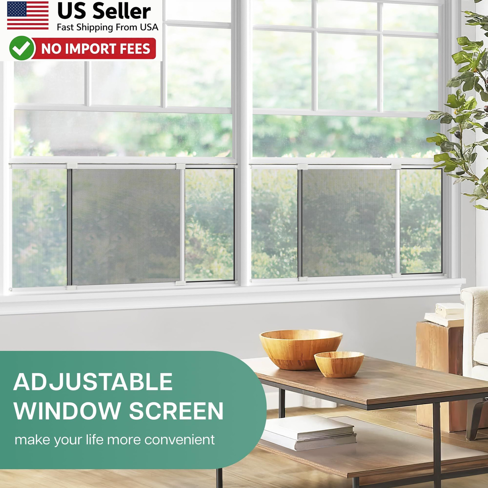 Expandable Adjustable Window Screen 20×28.6-54in 2 Pack Replacement FROM USA