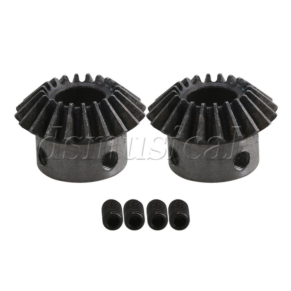 2x Bevel Miter Gear 20 Teeth 90 Degrees Tapered 1.5 Module 12mm Hole Dia Wheel