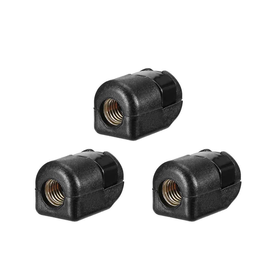 3 Pcs 1.25mm Thread Pitch Gas Spring End Connector Black M8 Female Thread