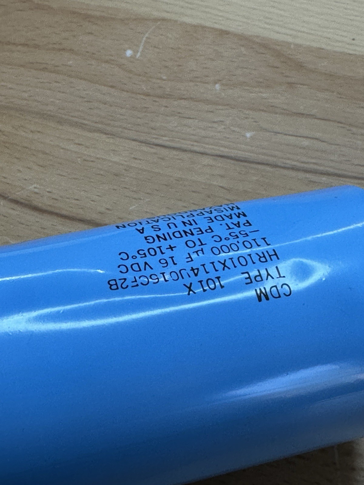 CDE CDM FIXED CAPACITOR HR101X114U016CF2B, 110,000 SCREW IN ADIRONDACK