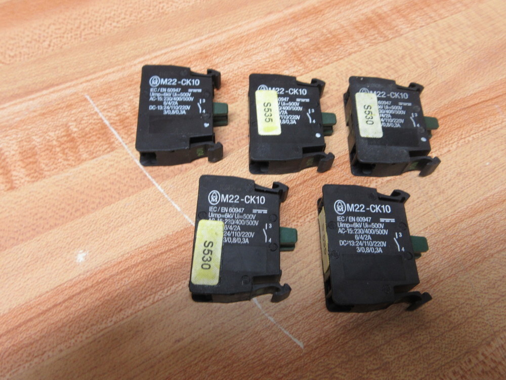 Moeller Klockner M22-CK10 Eaton Contact Block M22CK10 (Pack of 3)