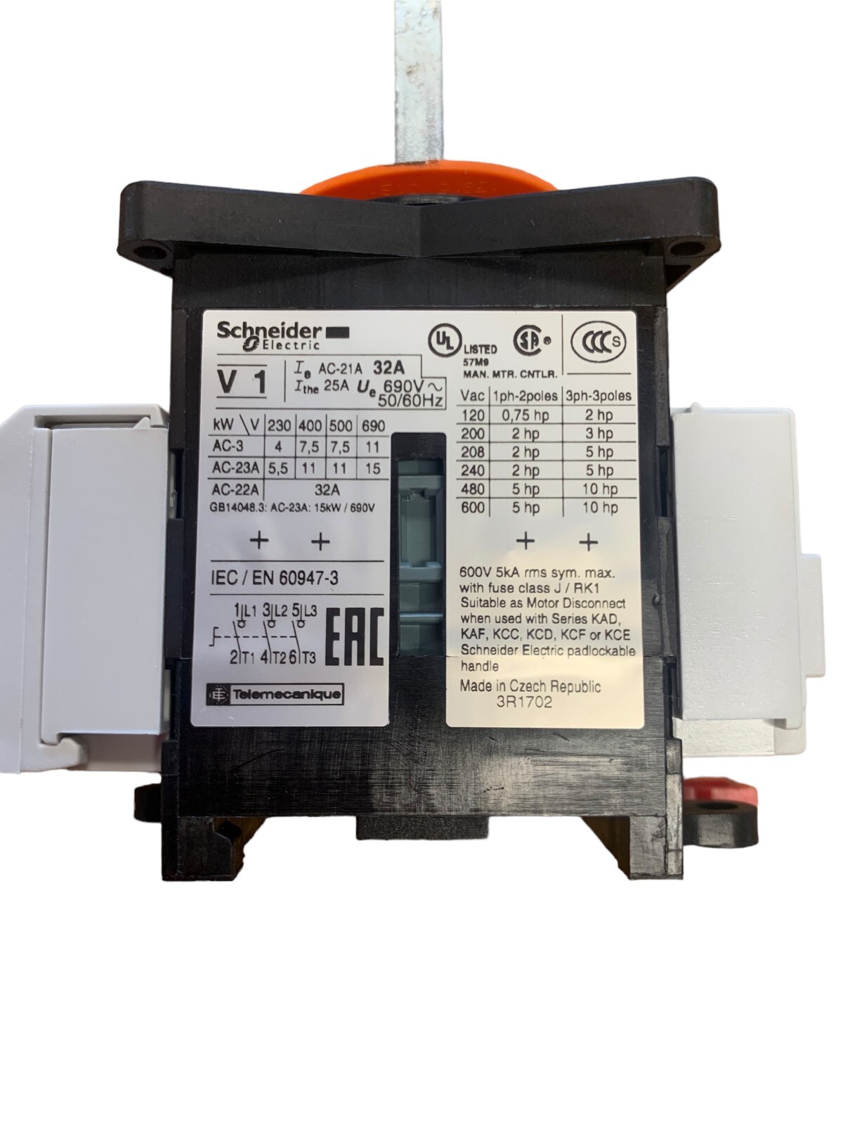 Schneider EN 60947-3 Emergency Stop Switch Disconnect Kit