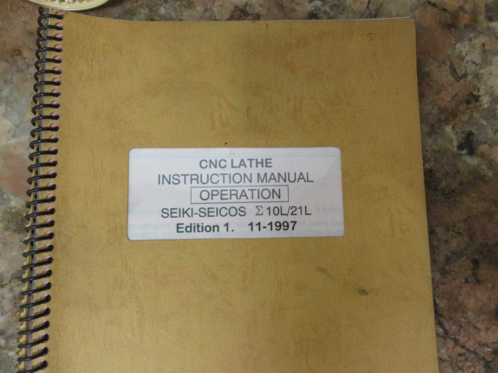 1998 HITACHI SEIKI TS-15 CNC LATHE INSTRUCTION MANUAL OPERATION 10L/21L