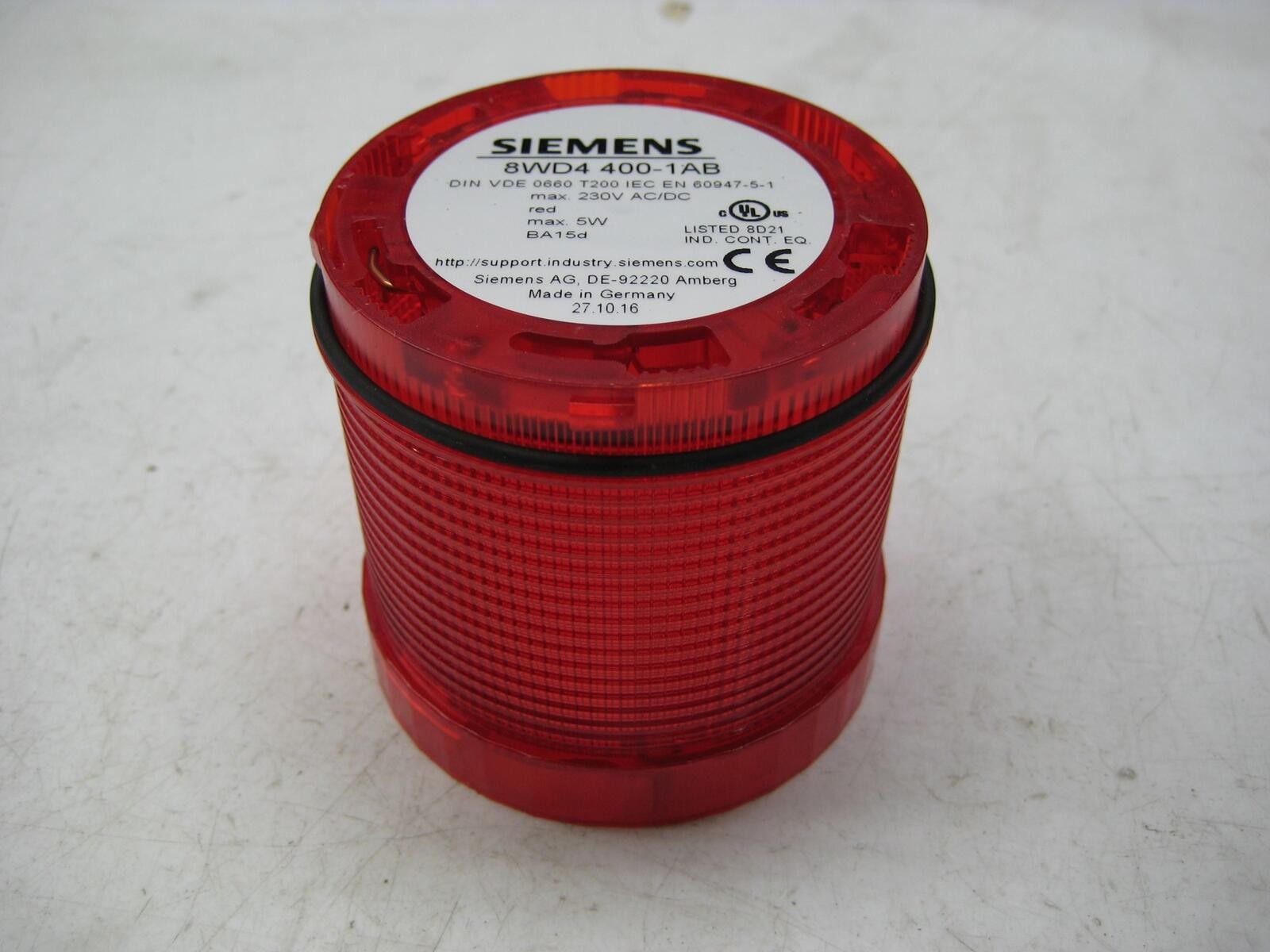 SIEMENS 8WD4400-1AB RED STACK LIGHT (AS PICTURED) NSNP 11022