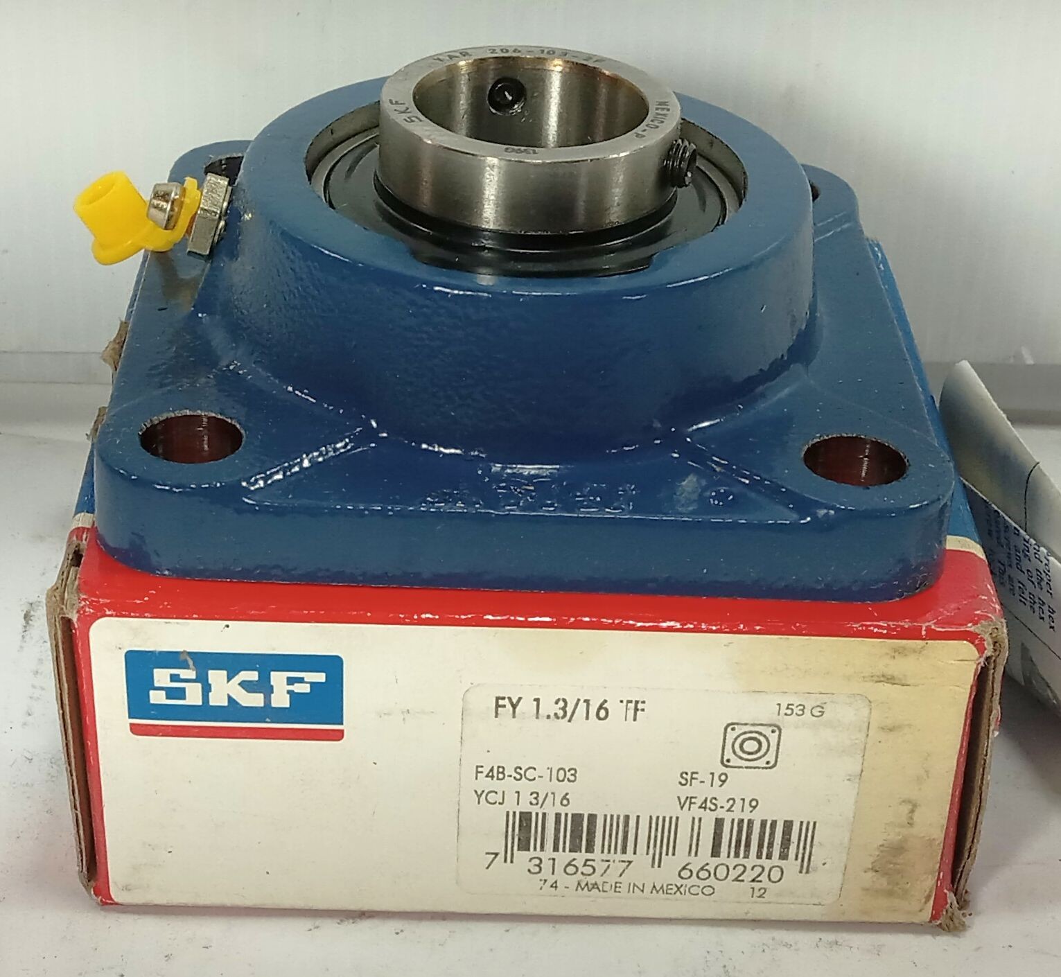 1 NEW SKF FY1.3/16TF F4BSC103 4 BOLT FLNG PILLOW BLOCK BEARING NIB *MAKE OFFER*