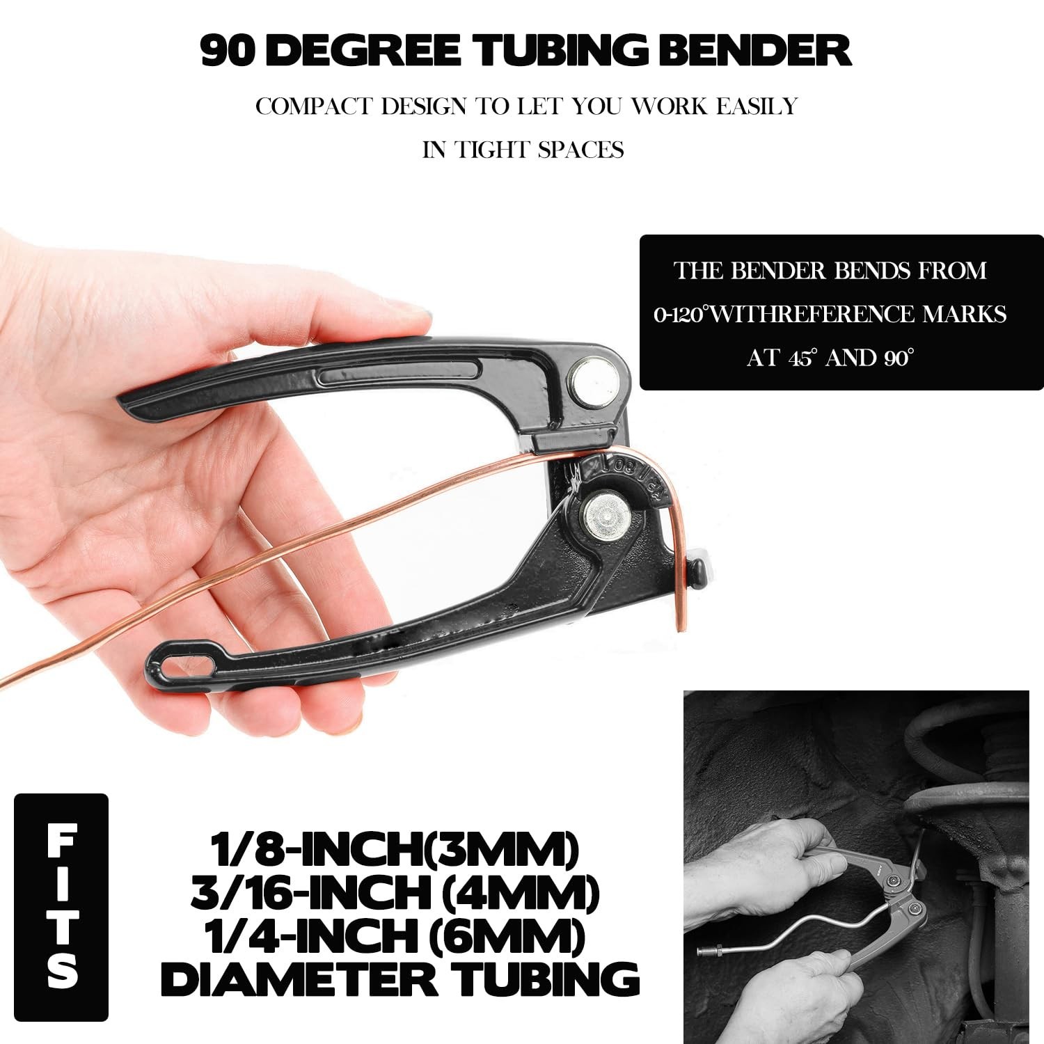 3/16 Copper Coated Flexible Tube Roll – 25 ft + Brake Line Flaring Tool Kit -…