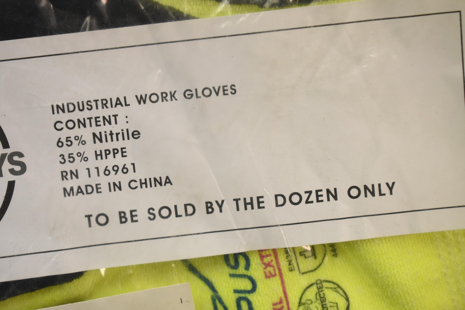 Armor Guys 04-300HV/XL Industrial Work Gloves XL 1 Dozen Hi-Vis Yellow