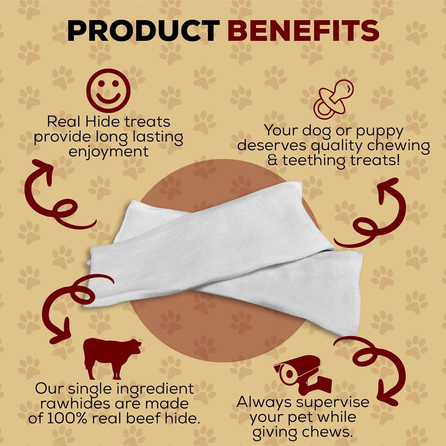 Real Hide | All Natural Dog Chew Treats – Premium Rawhide Chips – Long Lastin…