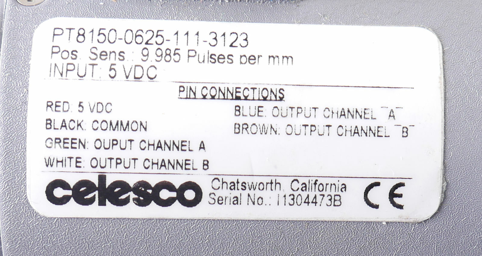 CELESCO PT8150-0625-111-3123 PT815006251113123 ! NEW !