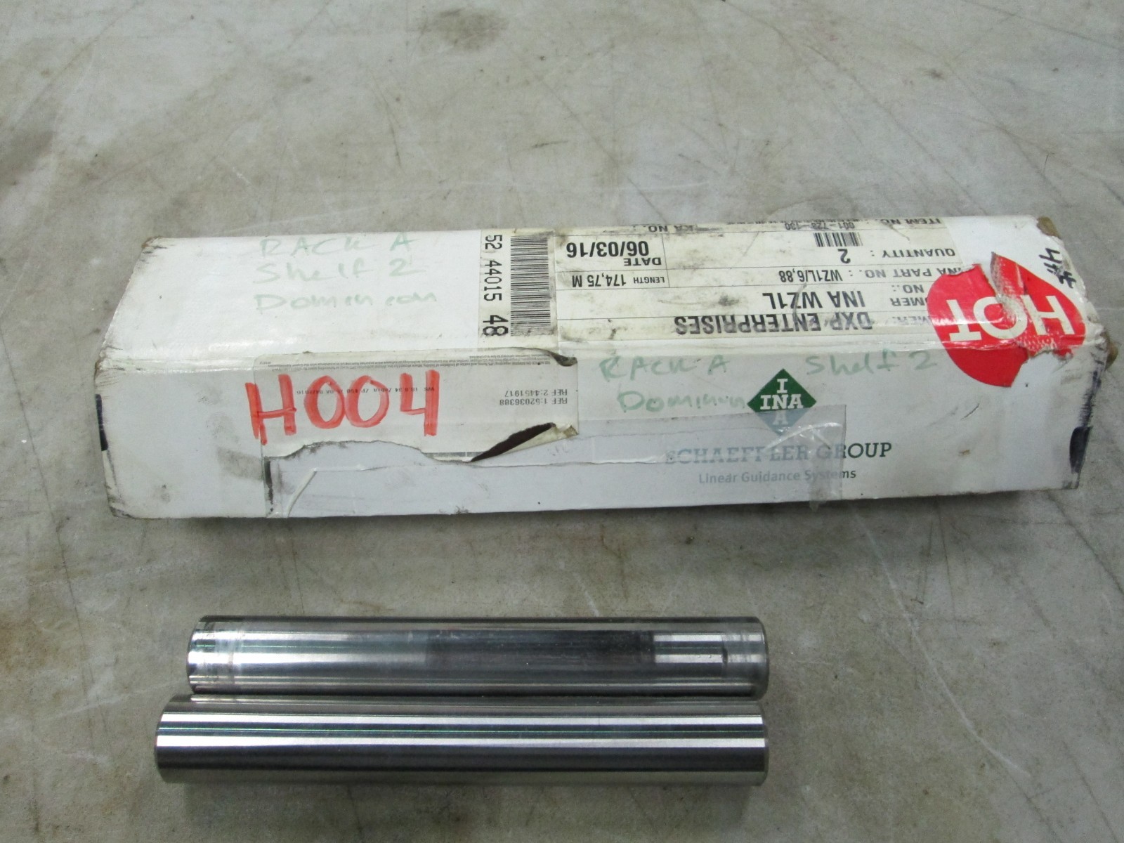 INA Schaeffler Group Linear Shaft 1″ OD x 6-7/8″ Long Box of 2 (NIB)