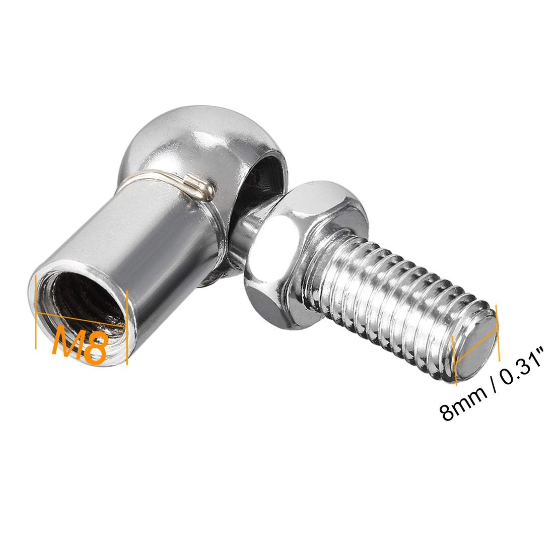 Accesorio De Extremo De Resorte De Gas M8 Rosca Hembra 8 Mm Diametro De Mang…