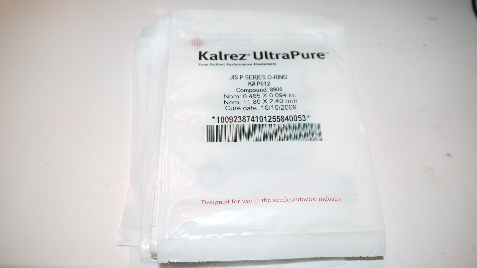 NEW KALREZ ULTRAPURE JIS P SERIES O-RING K# P012 COMPOUND 8900 11.80 X 2.40 MM