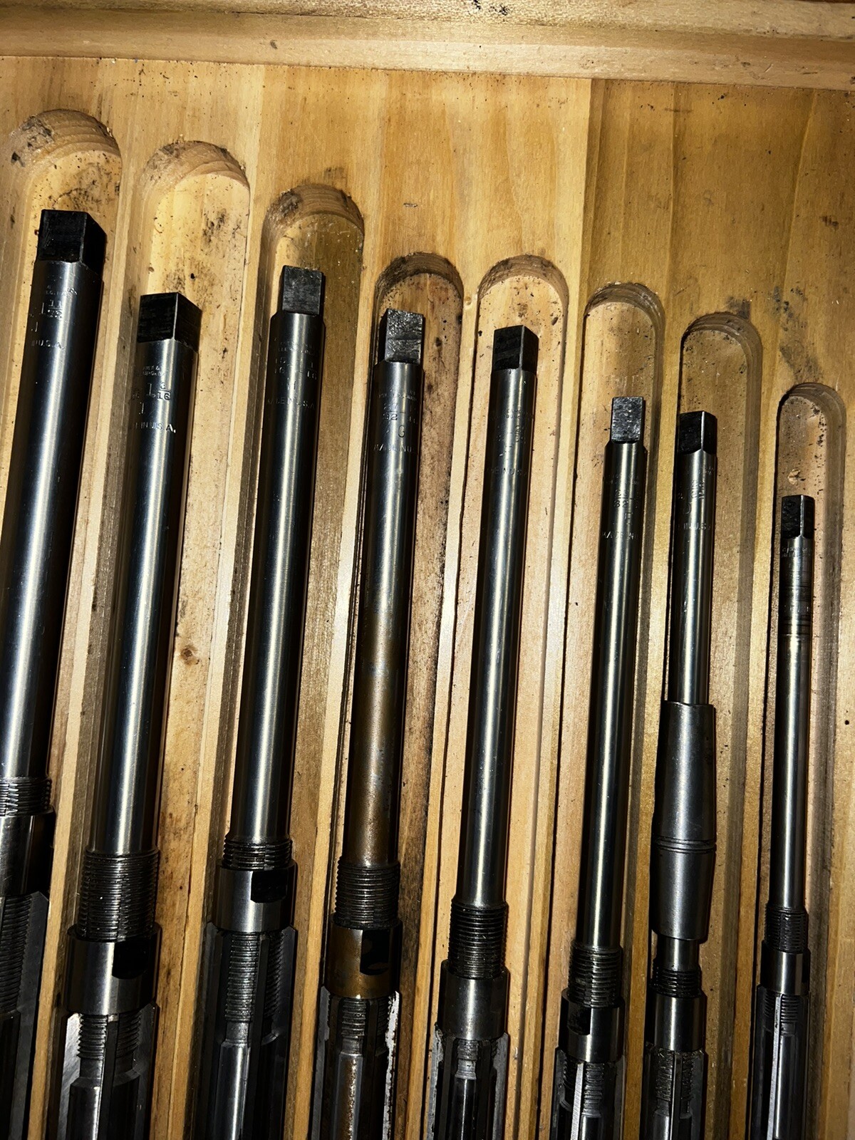 Machinist RARE Vintage Keystone Reamer & T. Co. Reamer Set K -B Wooden Case 10pc