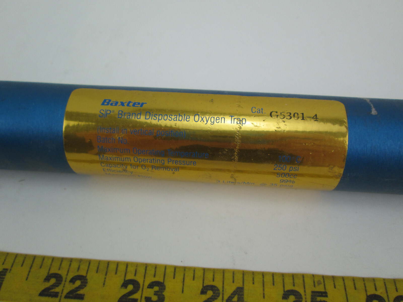 Baxter S/P Brand Disposable Oxygen Trap G5301-4 250psi