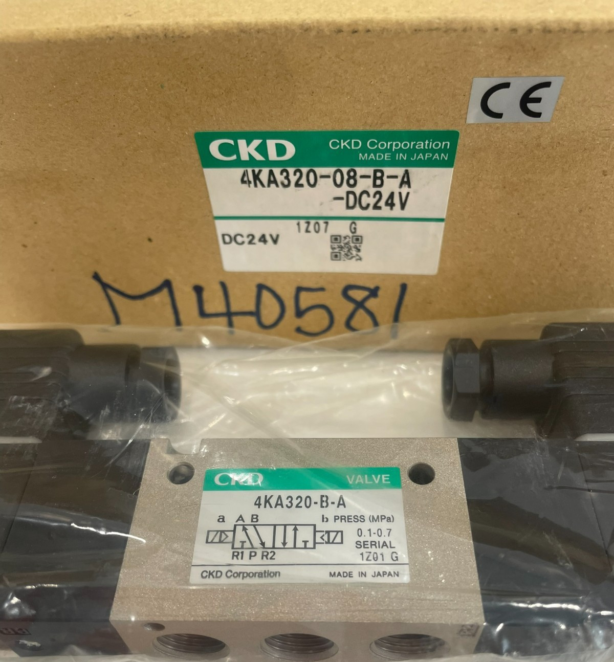 NEW CKD 4KA320-08-B-A-DC24V SOLENOID VALVE 4KA320-B-A 4KA32008BADC24V