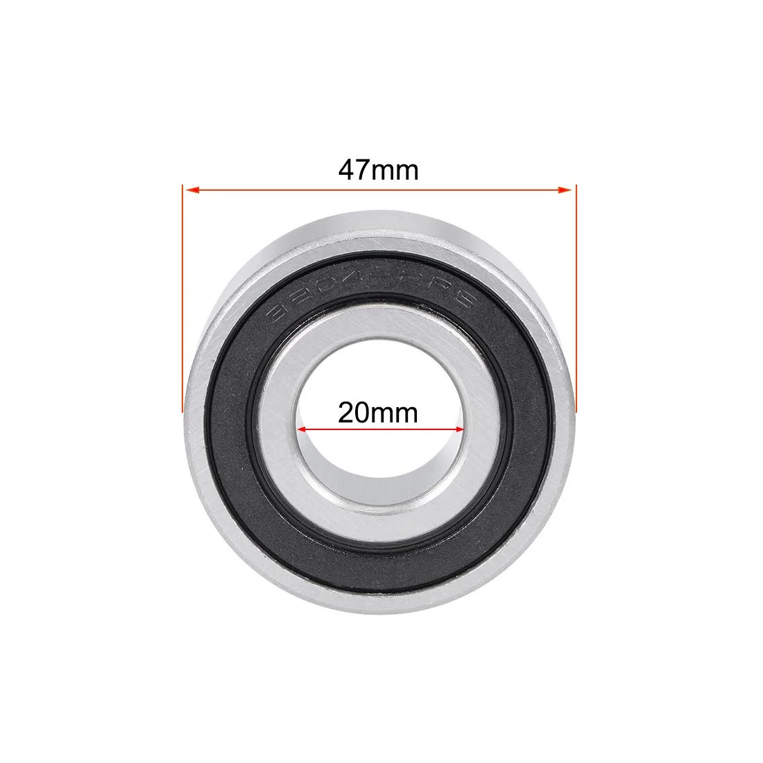 uxcell 3204-2RS Angular Contact Ball Bearing 20x47x20.6mm Sealed Bearings 5204-2