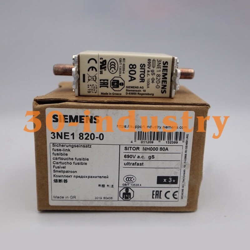 3PCS/BOX NEW FOR Siemens 3NE1820-0 3NE1 820-0 80A 690V Fuse