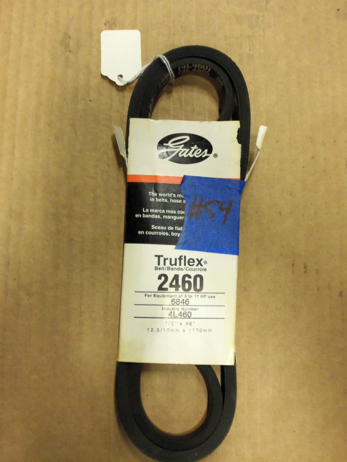 new GATES 2460 4L460 V BELT 46″ inches 1/2″ inch TOP WIDTH 5/16″ inch THICK