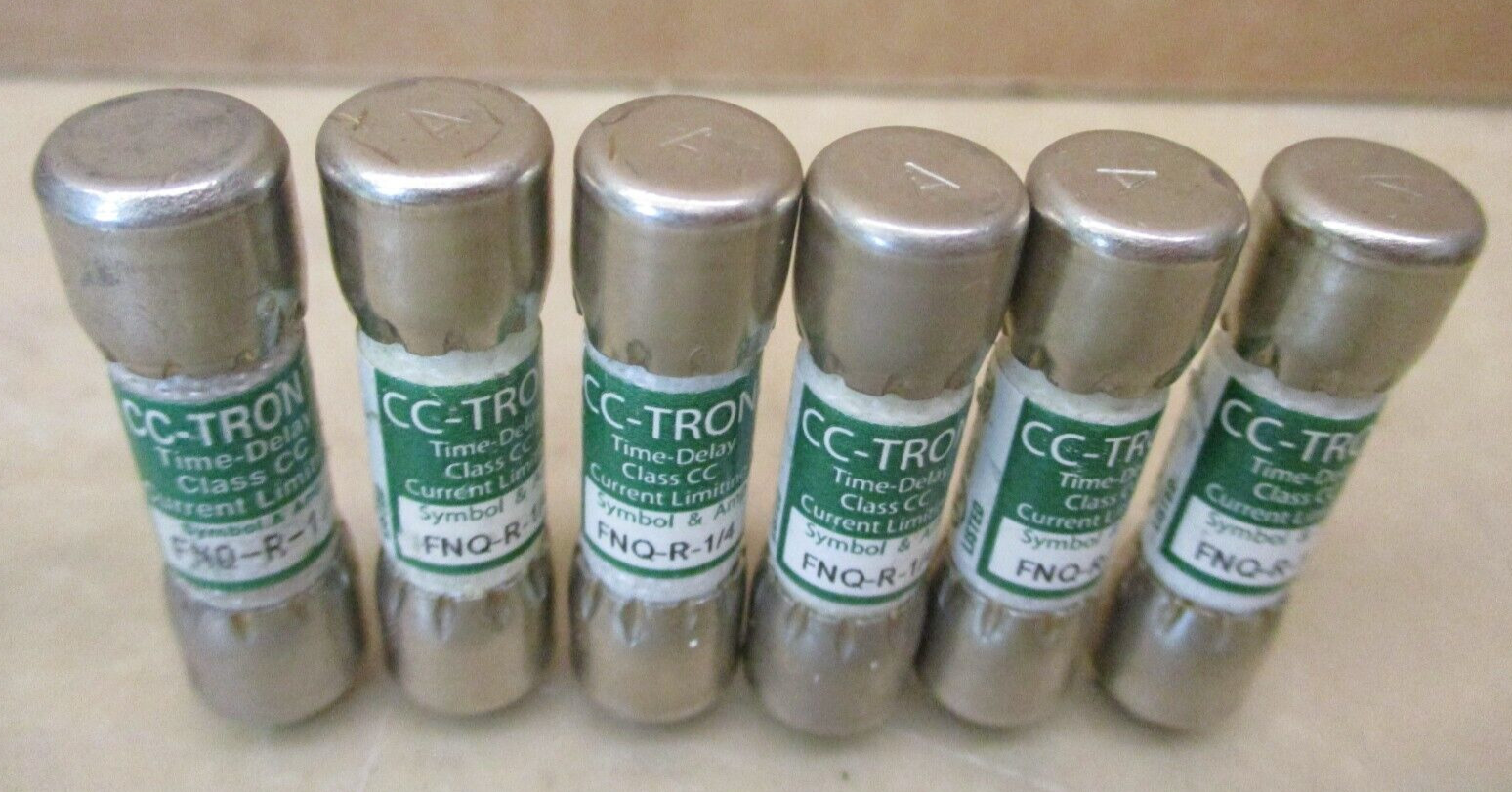 CC-Tron Fuse FNQ-R-1/4 Amp Time-Delay Current Limiting Lot of 6 Pieces 46724ISU