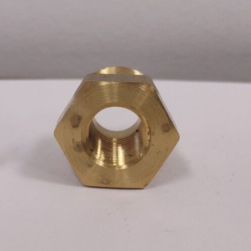 Brass straight adapter 1/4 NPT female x 1/2 BSPT male