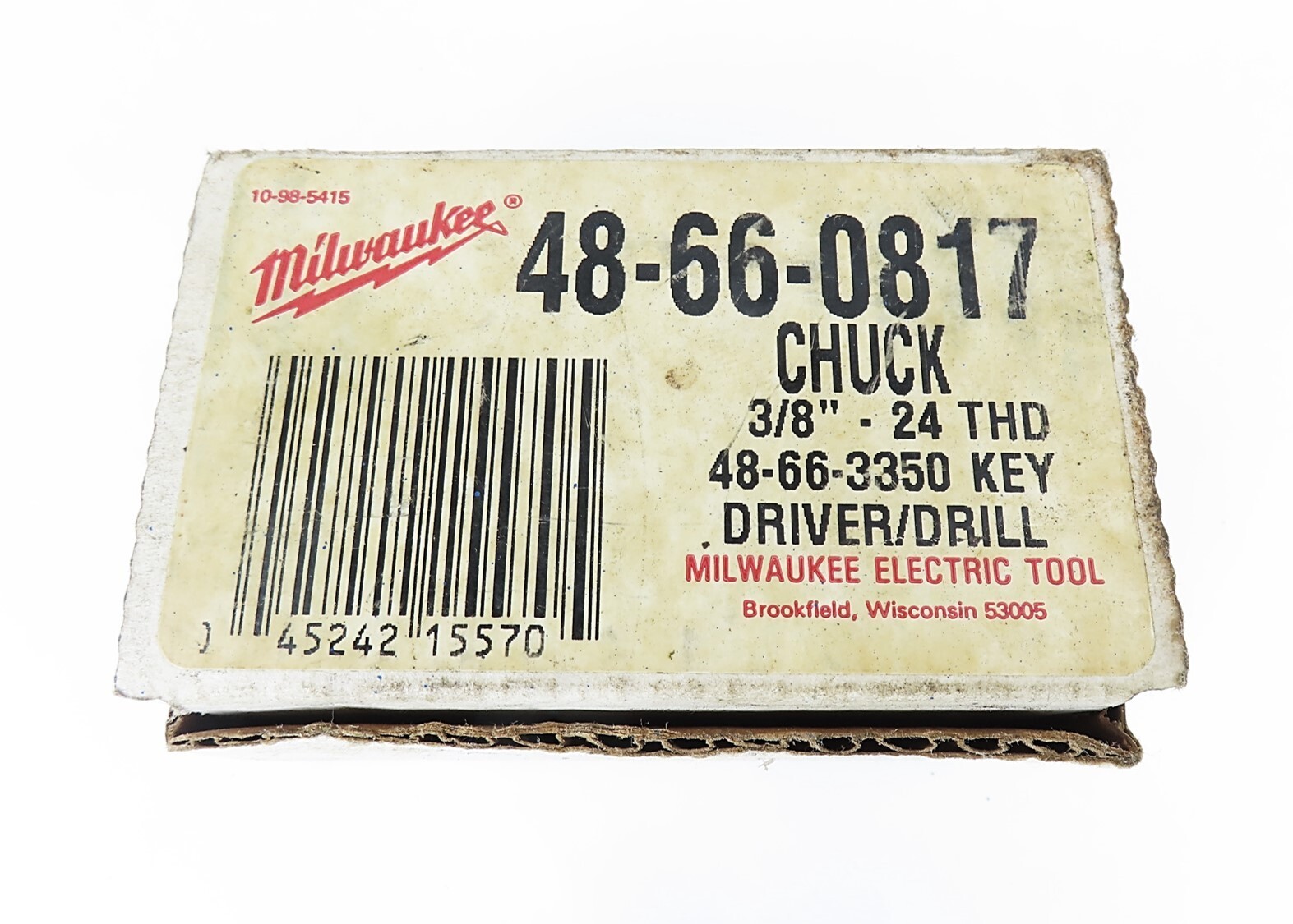 Milwaukee 48-66-0817 3/8″-24 Thd Chuck and Key (NOS) Read Desc NEW IN BOX