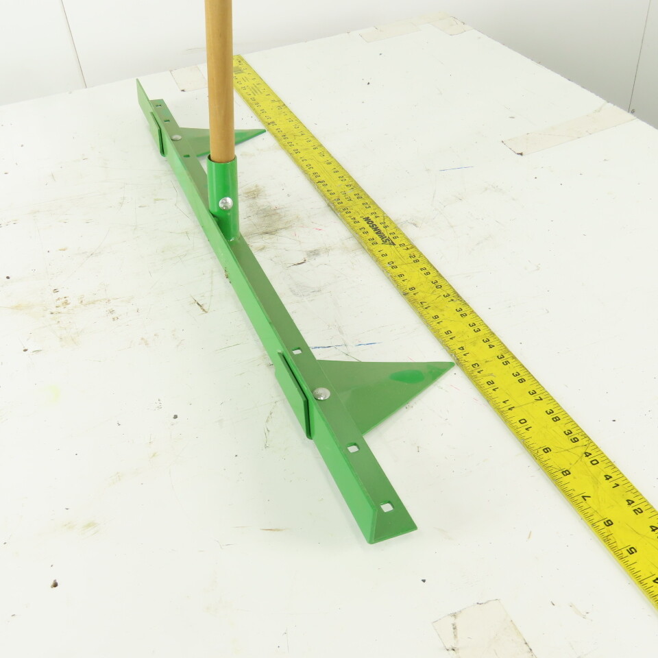 Green Aluminum 2 Row Planting Pointed Hoe Garden Tool Furrow Maker W/56″ Handle