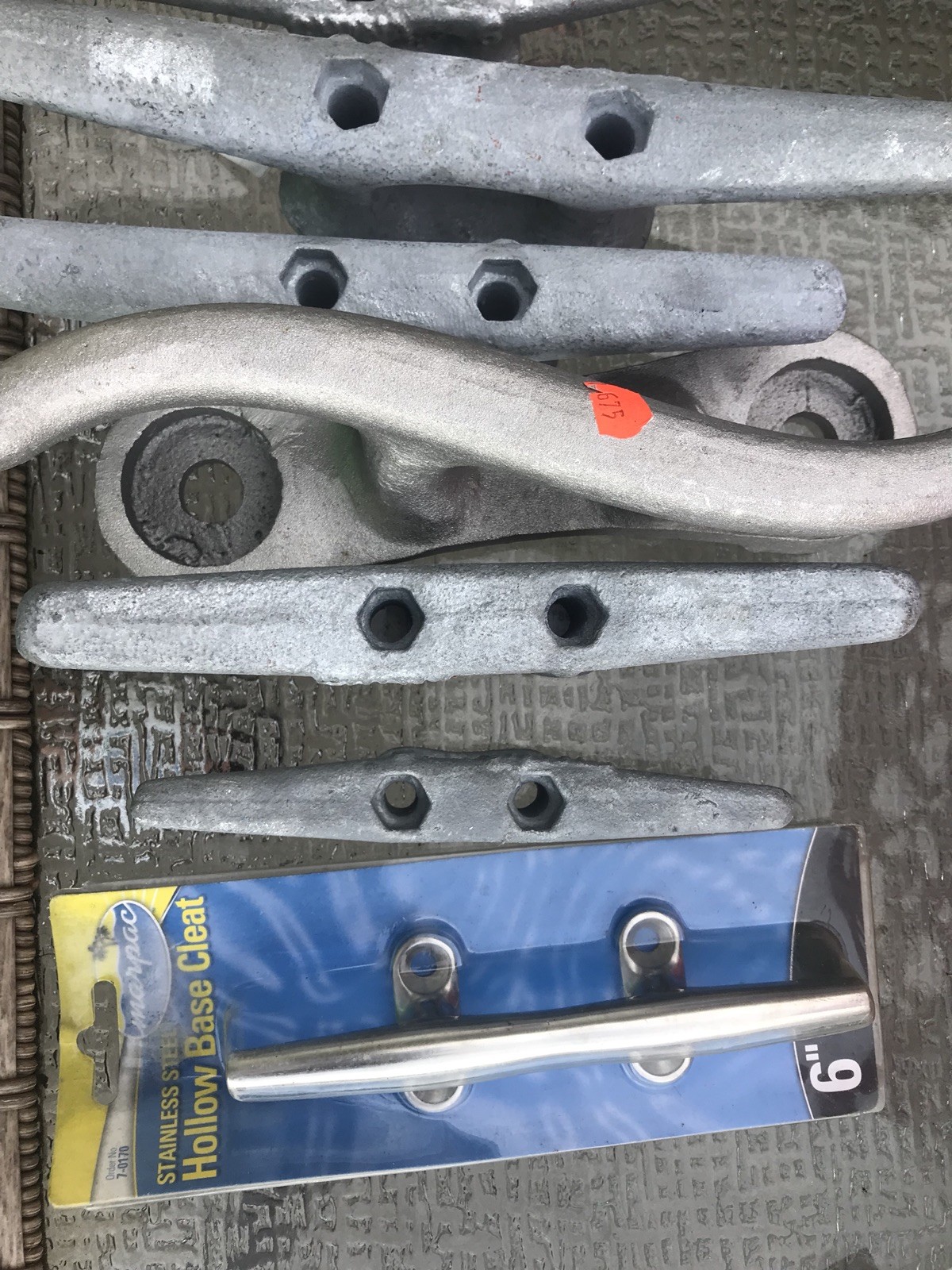 BOAT MOORING CLEATS TIE DOWNS LOT OF 7 Nautical