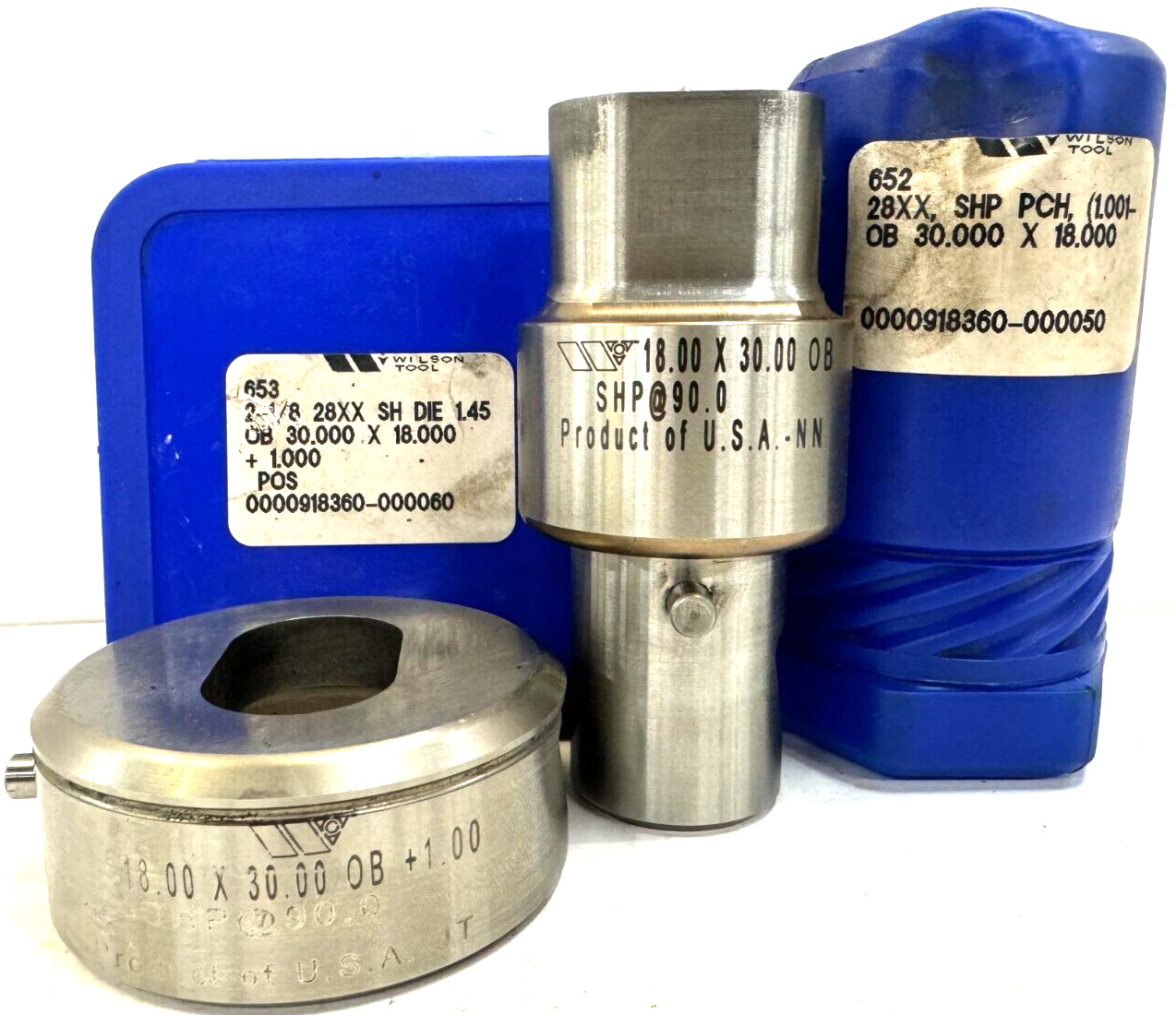 WILSON TOOL PUNCH & DIE SET STN 28XX OBLONG 30.00 X 18.00 2 1/8″ OD