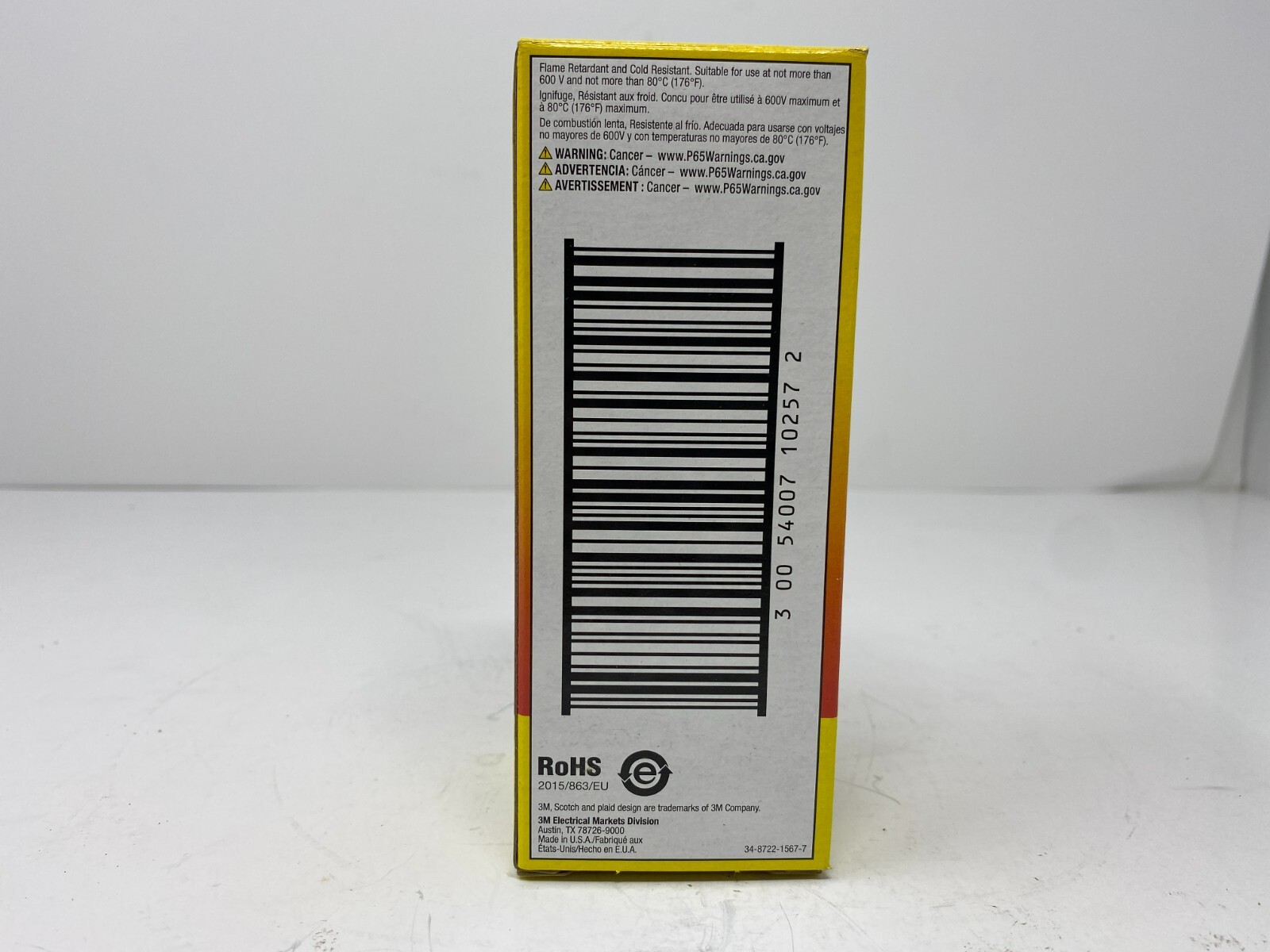 New Full Case 10x Rolls- Scotch 35, 054007-10257 Electrical Yellow Tape