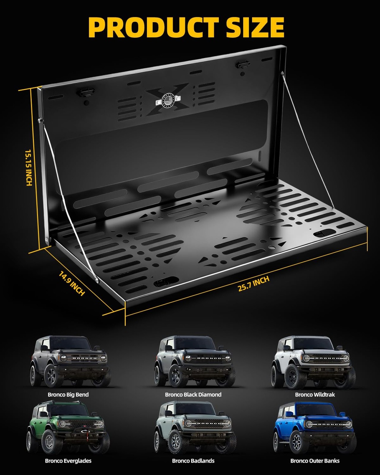 Tailgate Table for Ford Bronco Accessories 2021-2025 2/4 Door, Rear Trunk Fol…