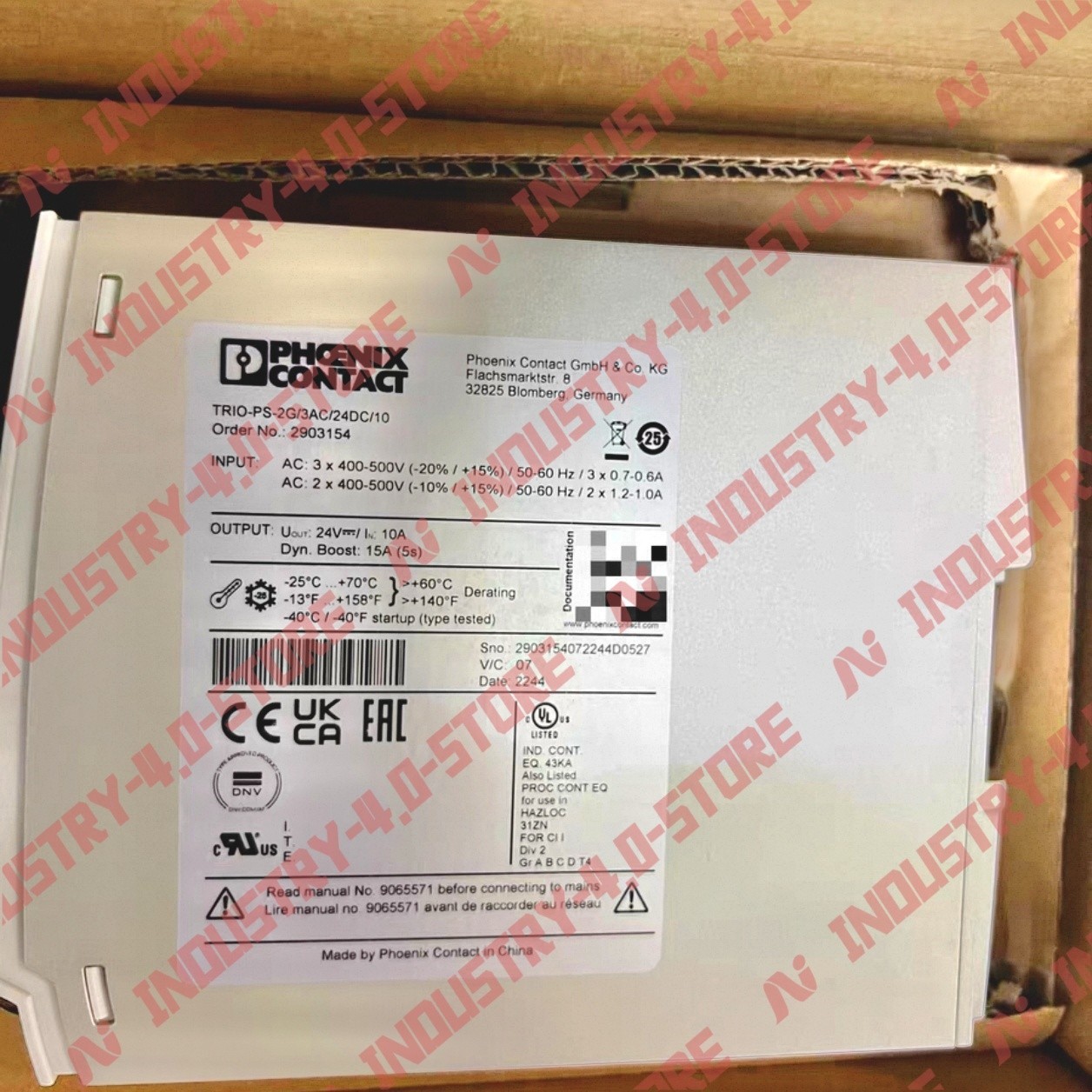 Phoenix 2903154 TRIO-PS-2G/3AC/24DC/10 Switching Power Supply#1pcs new in box