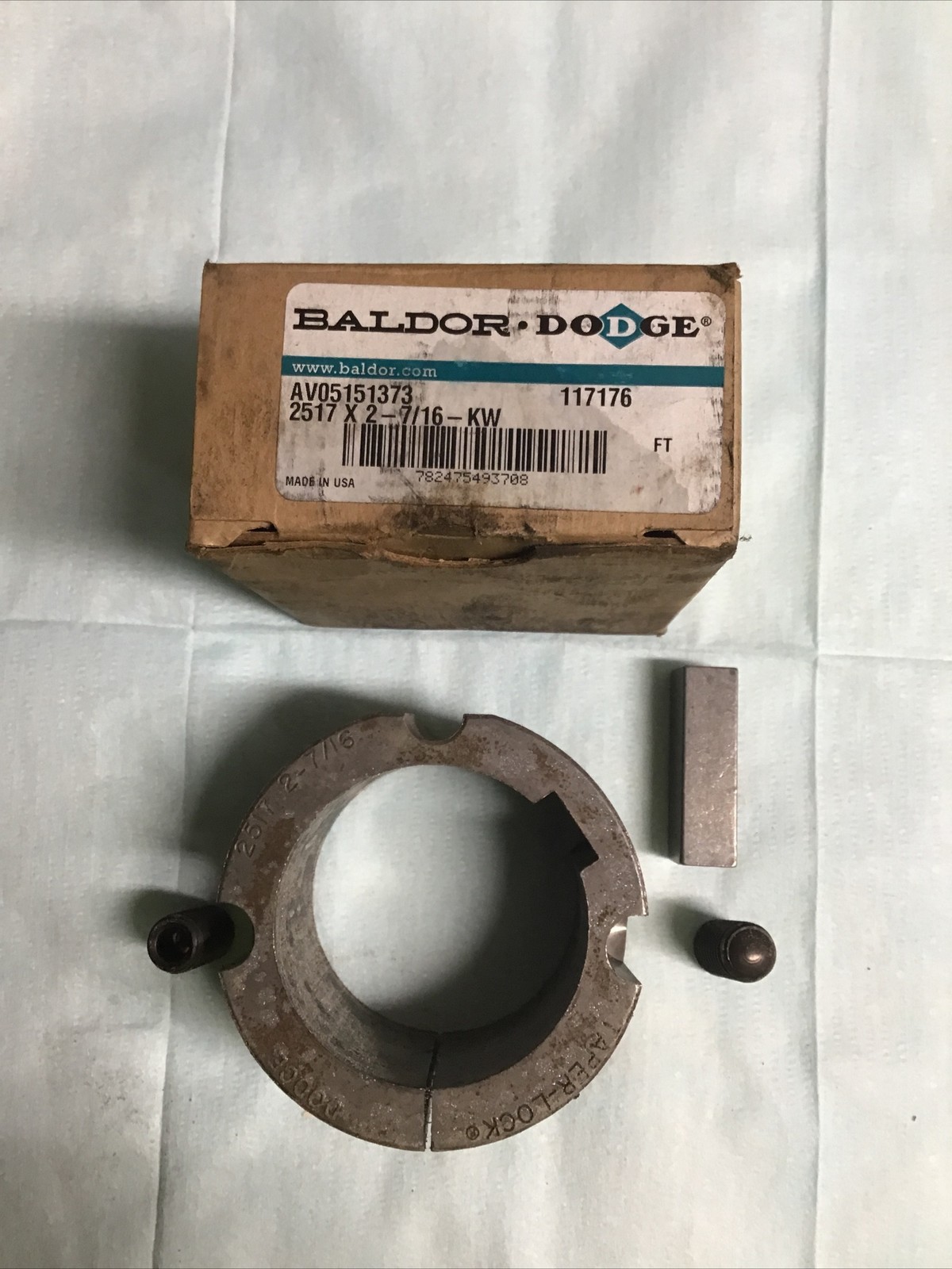 Dodge Taper-Lock Bushing 2517×2-7/16″ kw 117176 NOS