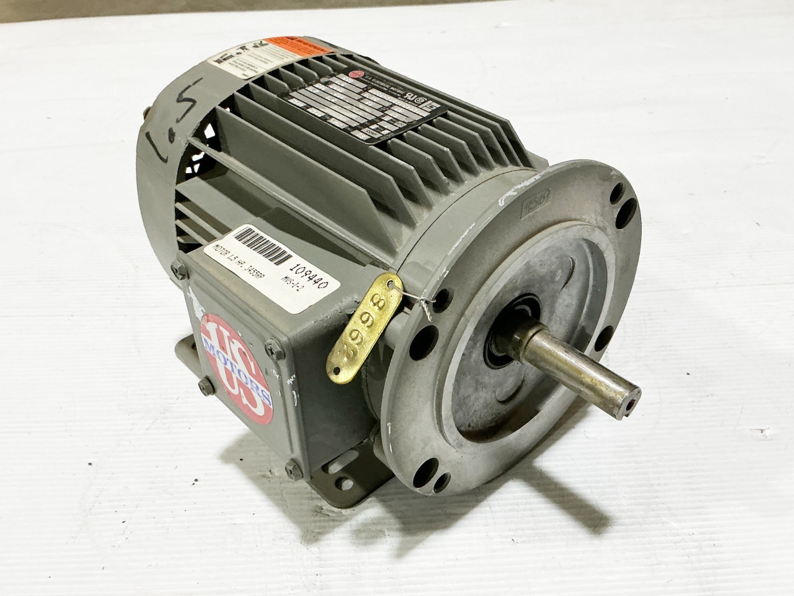 US Electrical Motors H569-Z07Z1500219M Electric Motor 1.5HP 575V 3440RPM 3PH 56C