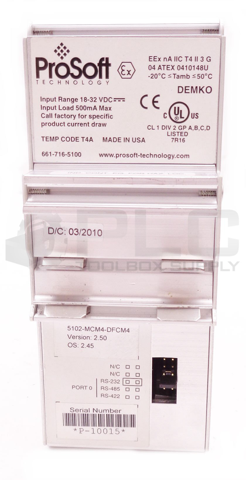 PROSOFT 5102-MCM4-DFCM4 COMMUNICATION MODULE