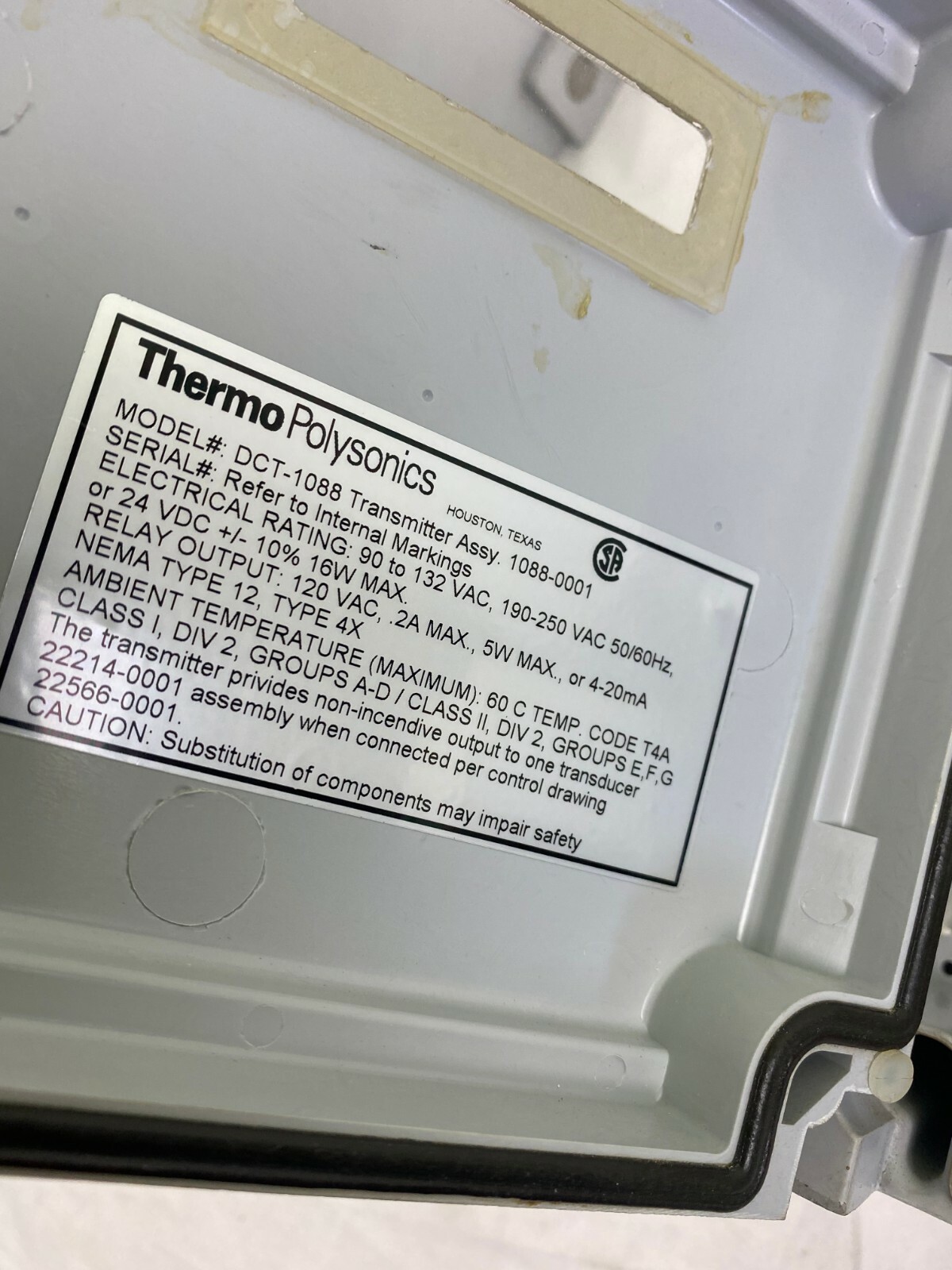 Thermo Electron Corporation Polysonics DCT-1088 | Transmitter Assy | Pre-Owned