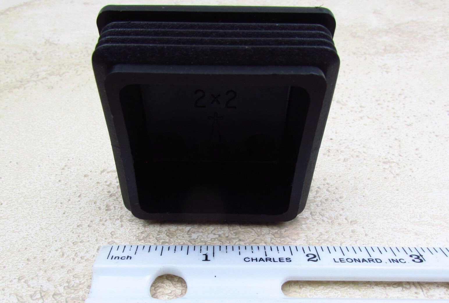 QTY 4 Black 2″ Inch, 14-20 Gauge Square Tube End Cap Plastic Insert Plugs