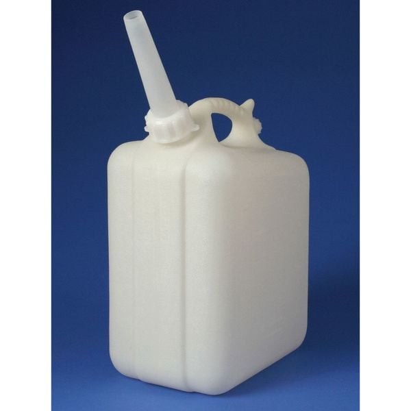 Jerrican, 5 L Capacity – Ml, 1.25 Gal Capacity – Oz, Screw On Closure, Hdpe,