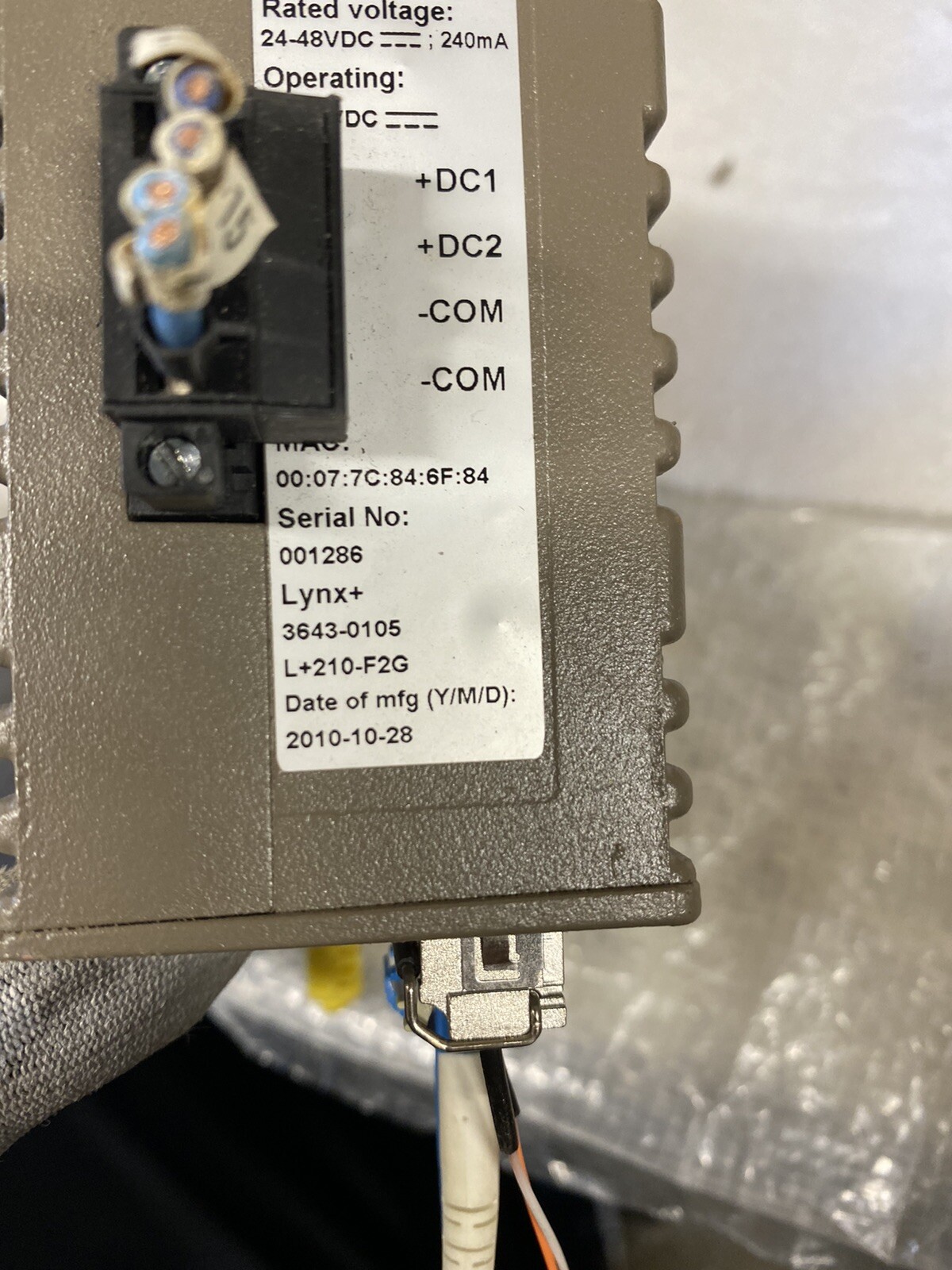 WESTERMO 3643-0105 L210-F2G 005446 24-48VDC 240MA 10/100 BASE-TX