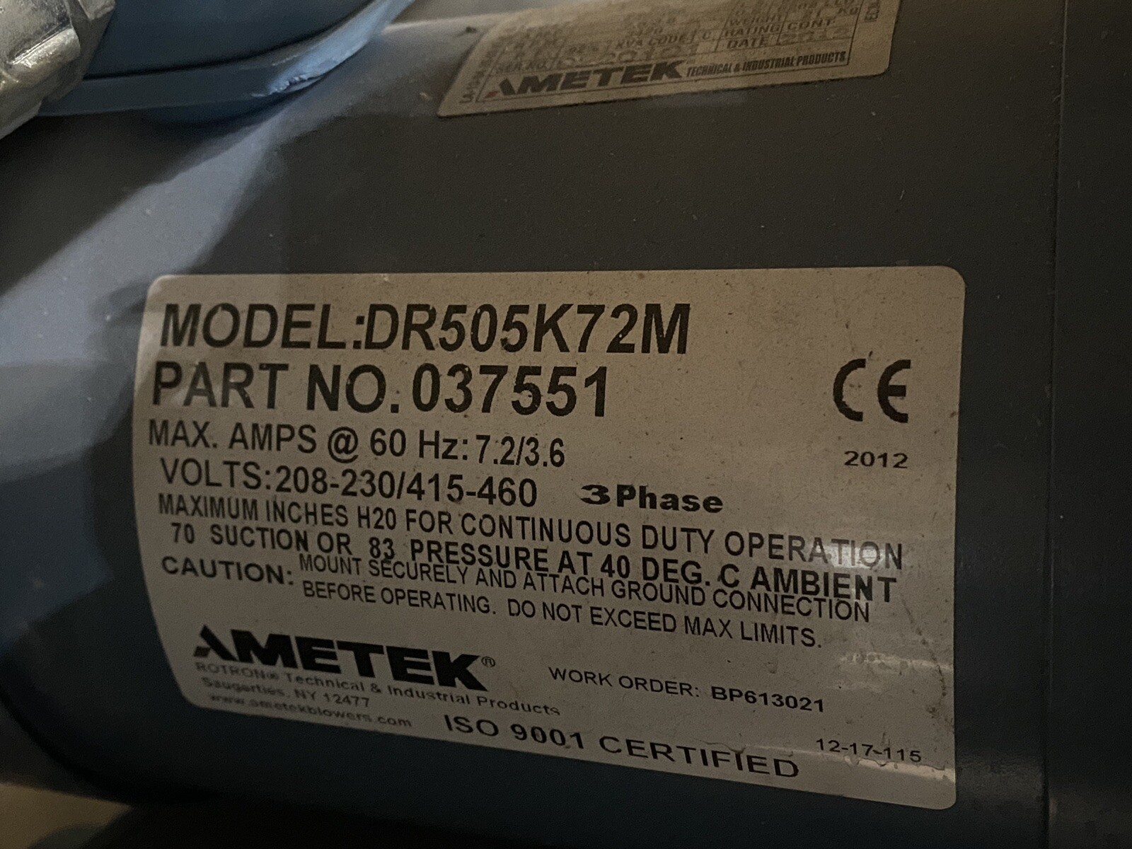 DR505K72M Ametek