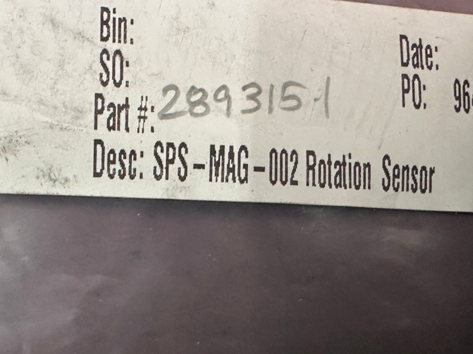 Honeywell Smart Position Rotary Sensor Magnetic SPS P/N SPS-MAG-002