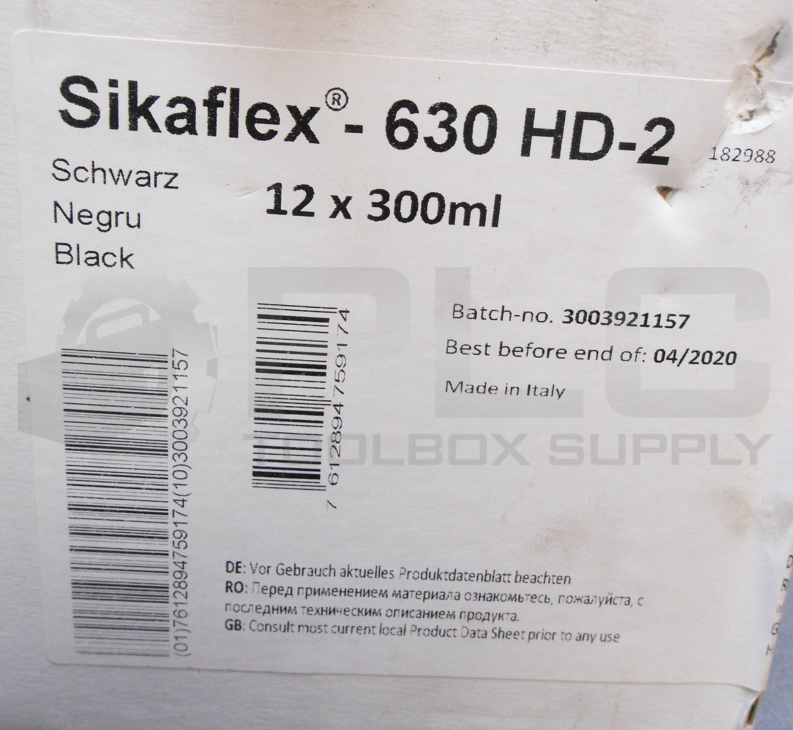 SEALED NEW BOX OF 12 SIKAFLEX 630 HD-2 SEALANT BLACK 300ML *READ*