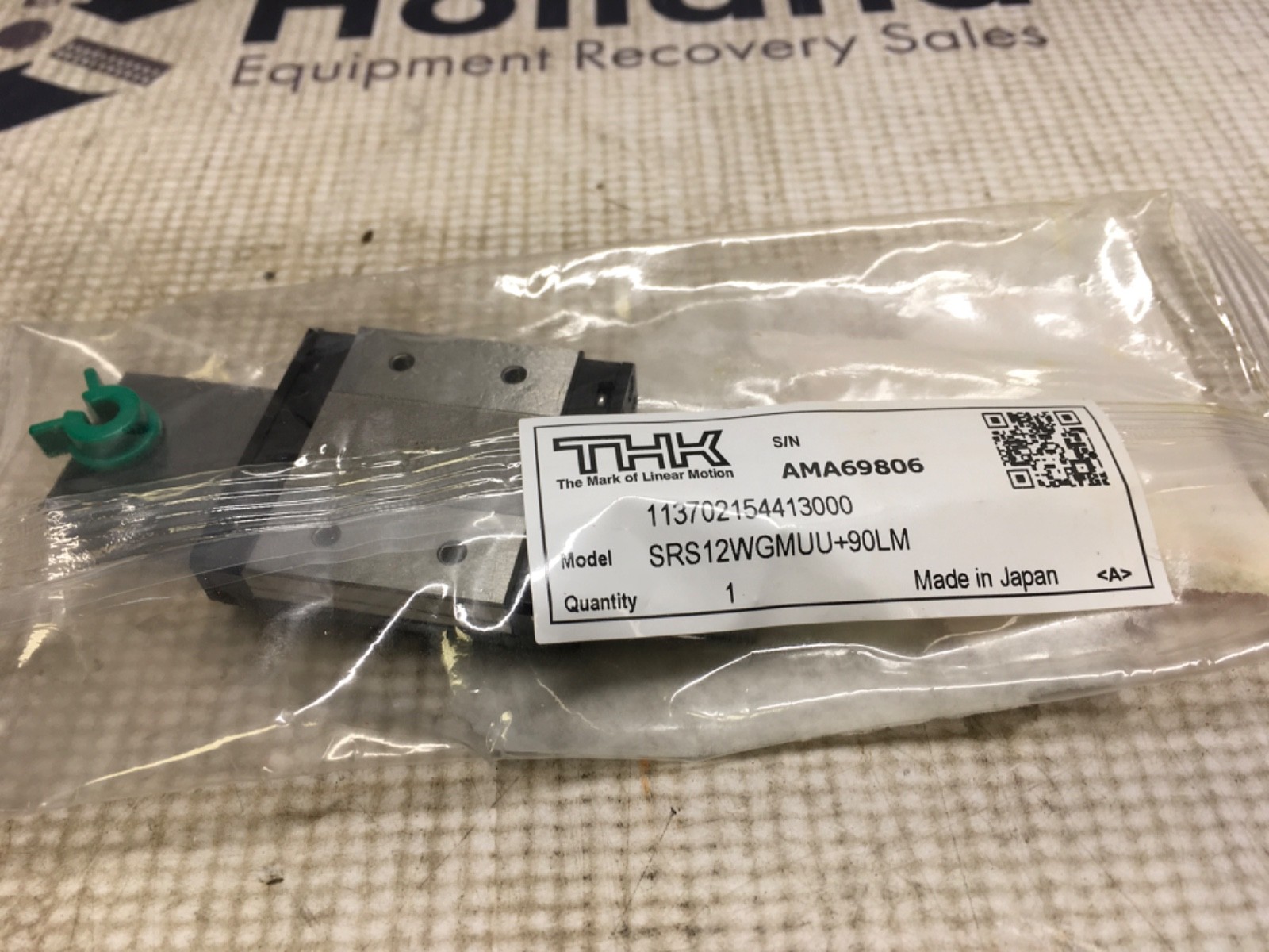 THK Guide Rail, SRS12WGMUU+90LM, NOS, LG-4557