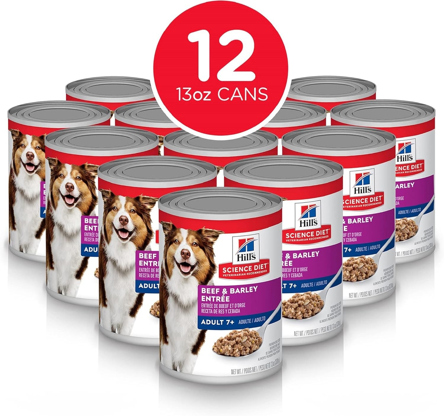 Hill’s Science Diet Adult 7+ Savory Stew Beef Vegetables Wet Dog (12) 12.8 oz