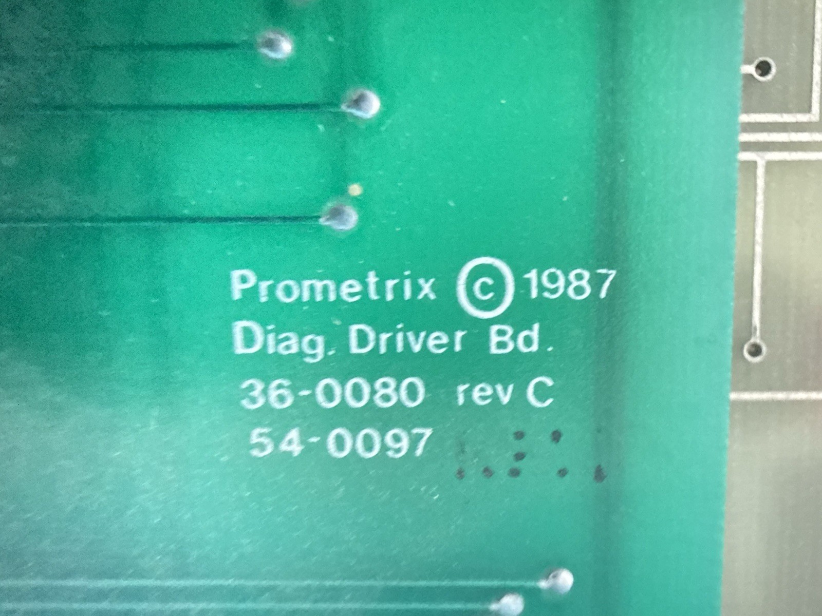 PROMETRIX 54-0097 PCB, DIGITAL DRIVER WITH PANEL; 36-0080 REV C, 28-0053