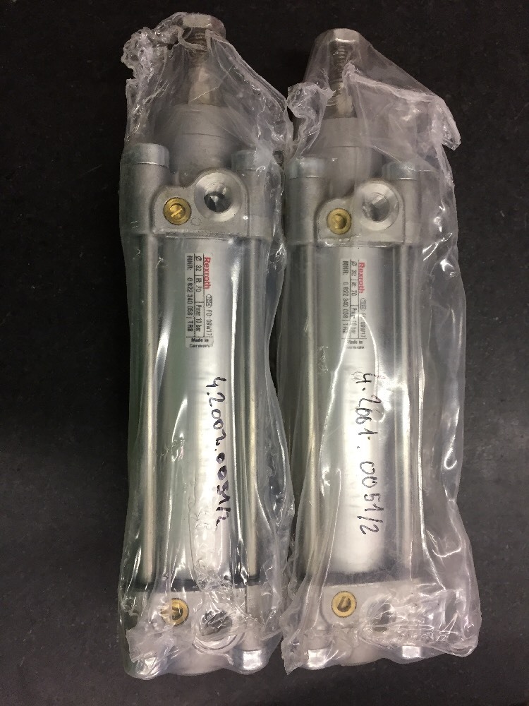 2 New REXROTH 0 822 340 058 Double Acting Air Pneumatic Cylinders