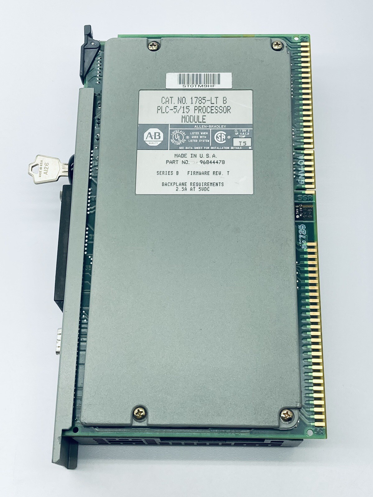 ALLEN BRADLEY 1785-LT PLC-5/15 PROCESSOR MODULE SER.B F/W REV:T 96844478